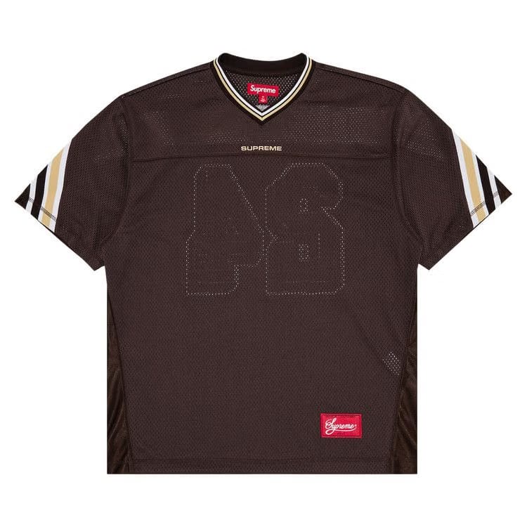 Supreme Jacquard Rib Football Jersey Brown