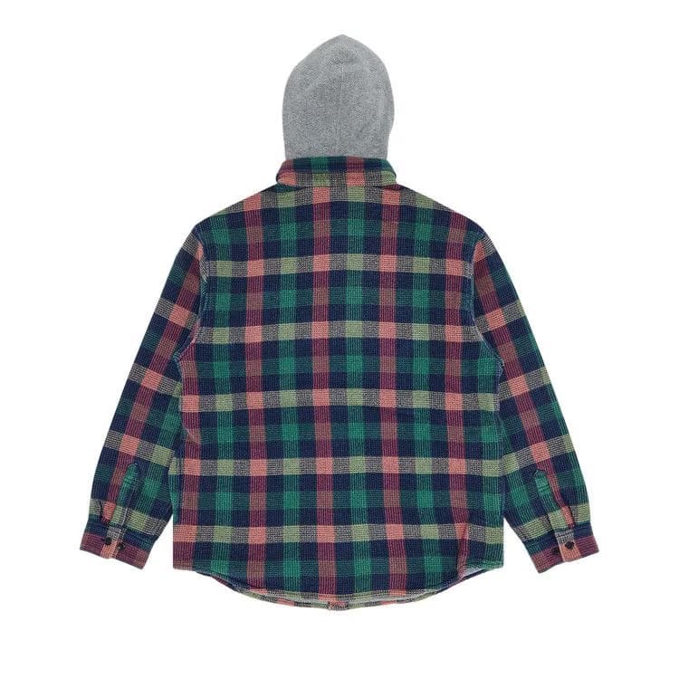 Supreme Waffle Plaid Hooded Shirt Multicolor