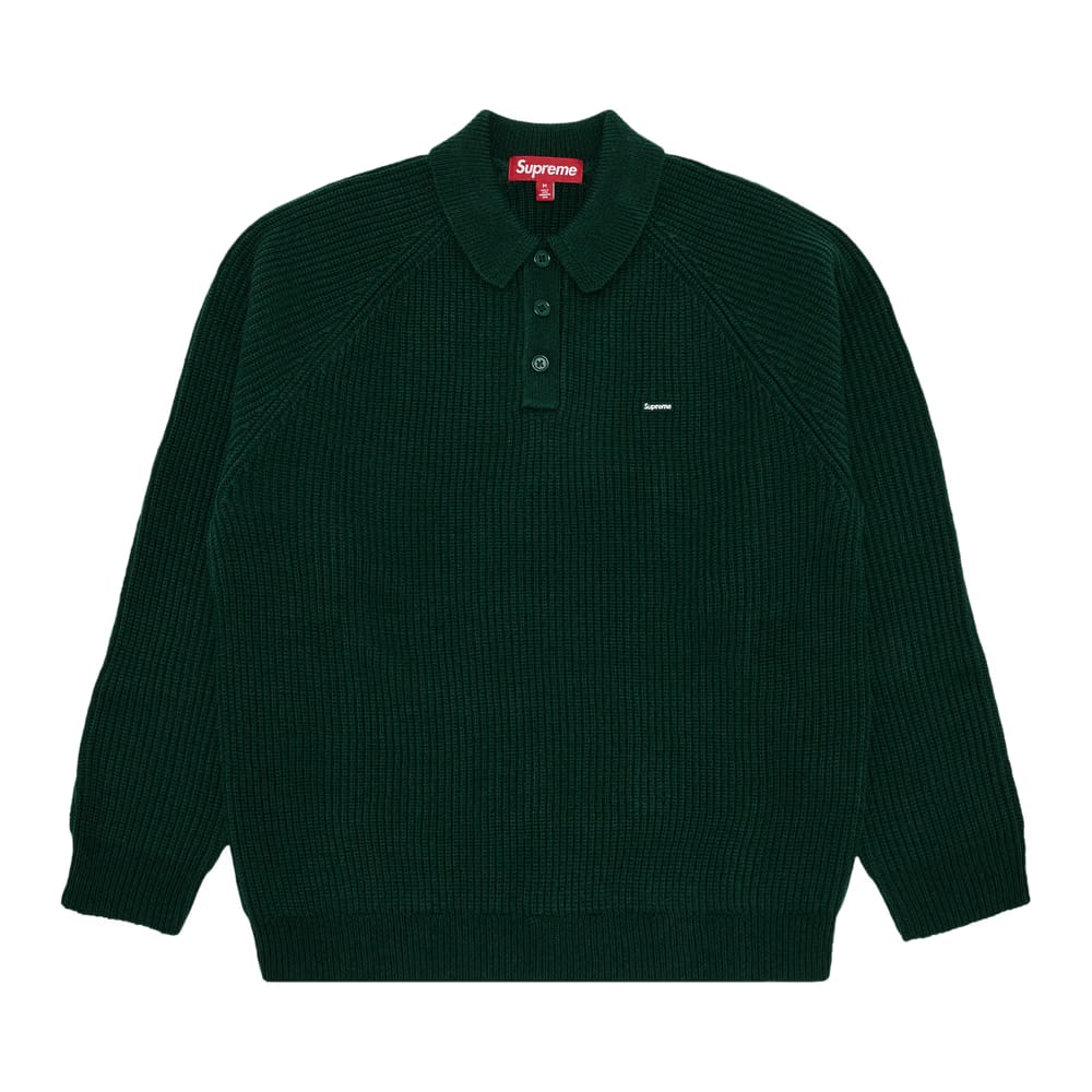 Supreme Small Box Polo Sweater Green