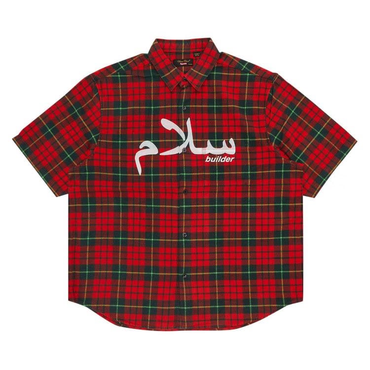 Supreme x UNDERCOVER Shorts-Sleeve Flannel Shirt Red Plaid