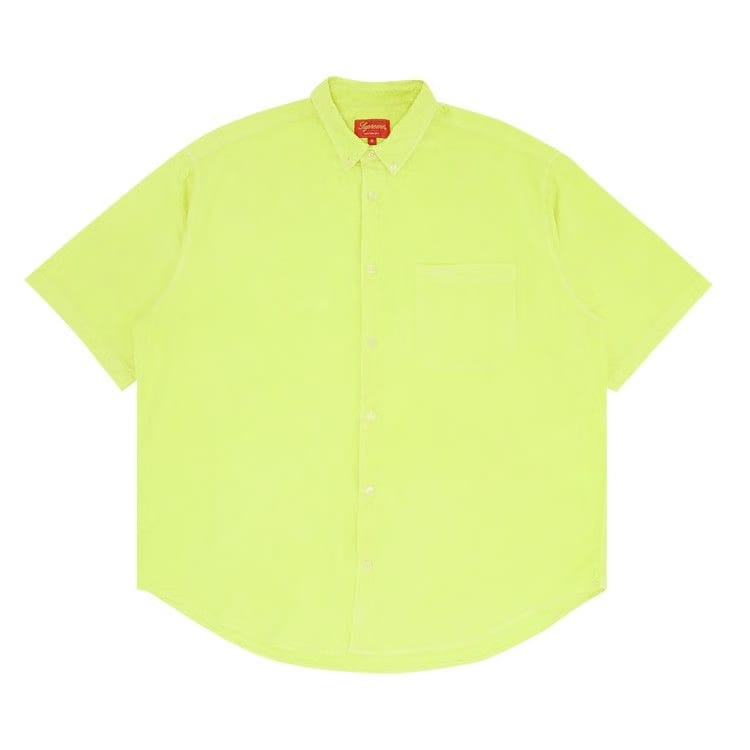 Supreme Loose Fit Shorts-Sleeve Oxford Shirt Bright Green