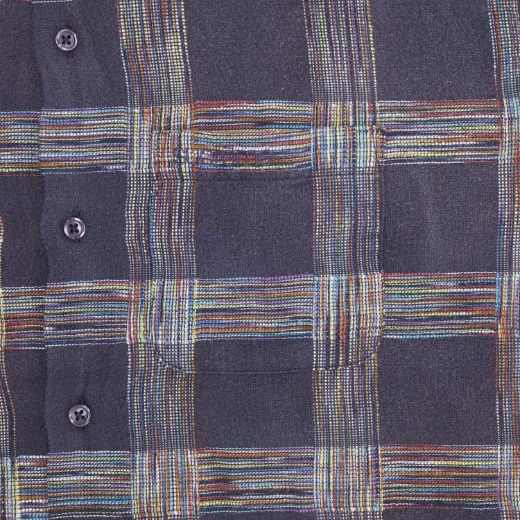 Supreme Woven Plaid Shirt Washed Navy