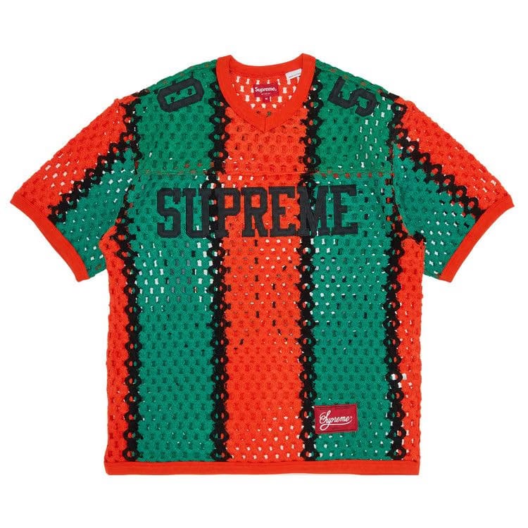 Supreme Crochet Football Jersey Orange