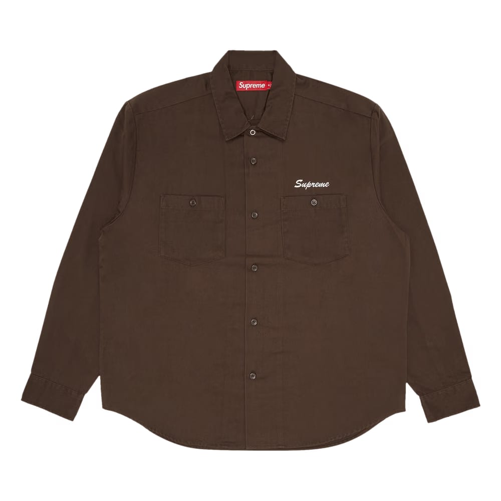 Supreme American Psycho Work Shirt Brown