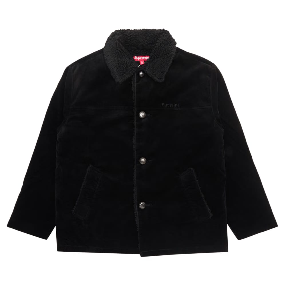 Supreme Kindermann Uncut Corduroy Car Coat Black