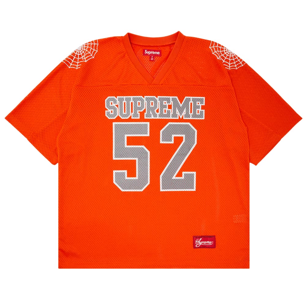 Supreme Spiderweb Football Jersey Orange