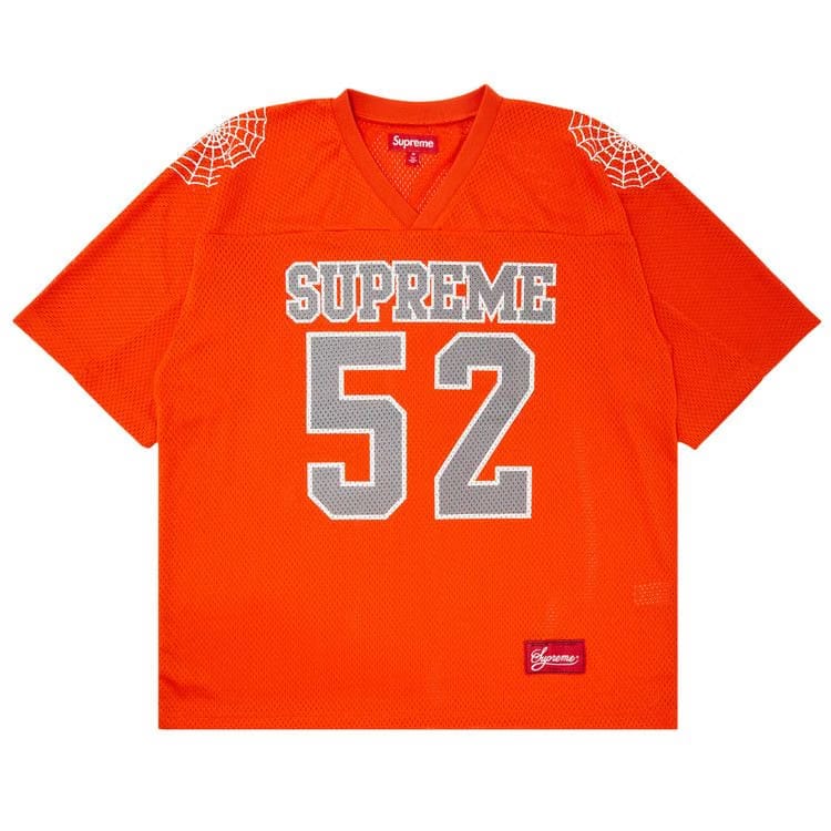 Supreme Spiderweb Football Jersey Orange
