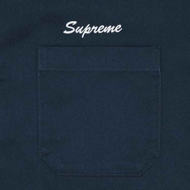 Supreme Margaret Keane Teardrop Shorts-Sleeve Work Shirt Light Navy