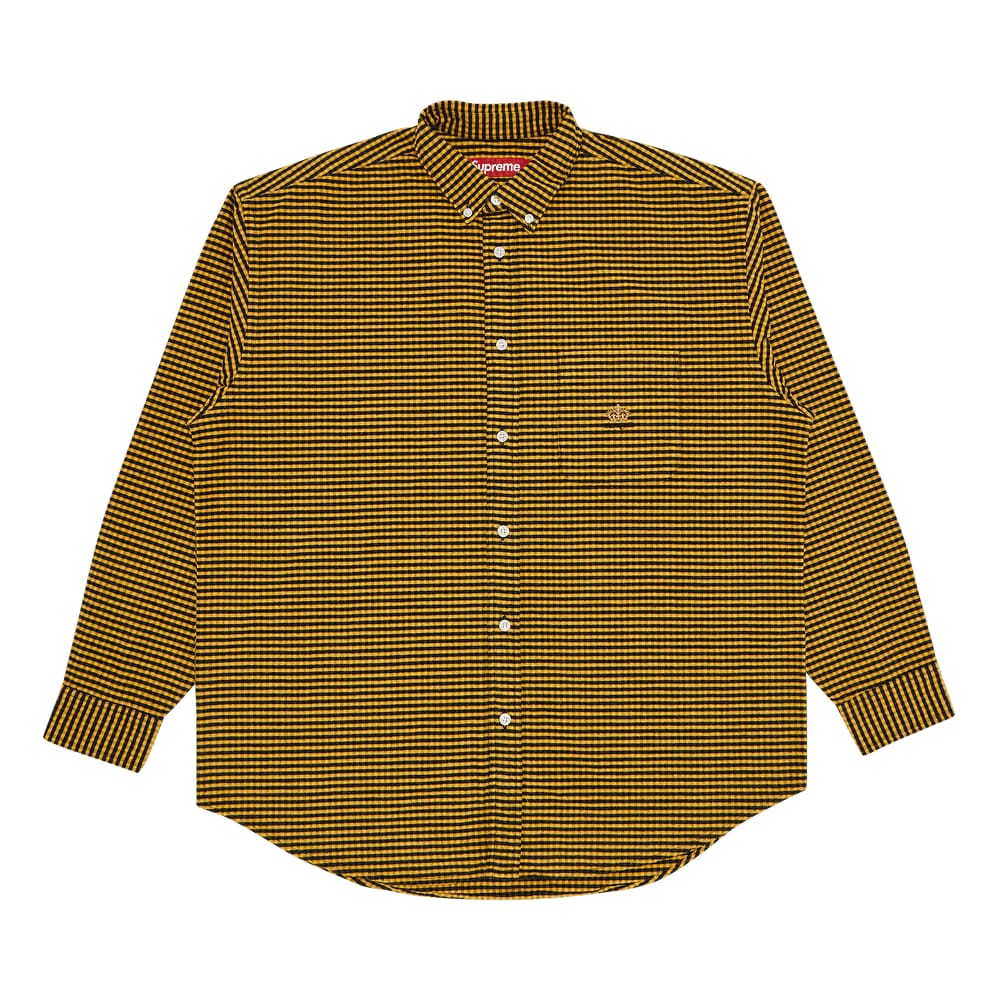 Supreme Loose Fit Flannel Oxford Shirt Yellow Plaid