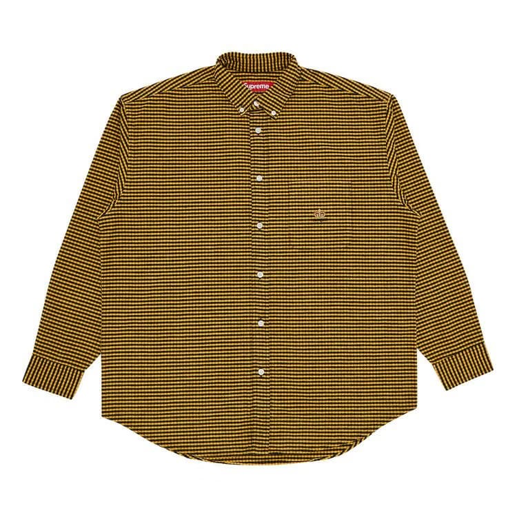 Supreme Loose Fit Flannel Oxford Shirt Yellow Plaid
