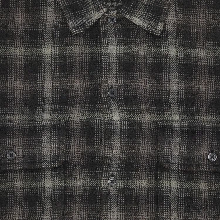 Supreme Houndstooth Plaid Flannel Shirt Black