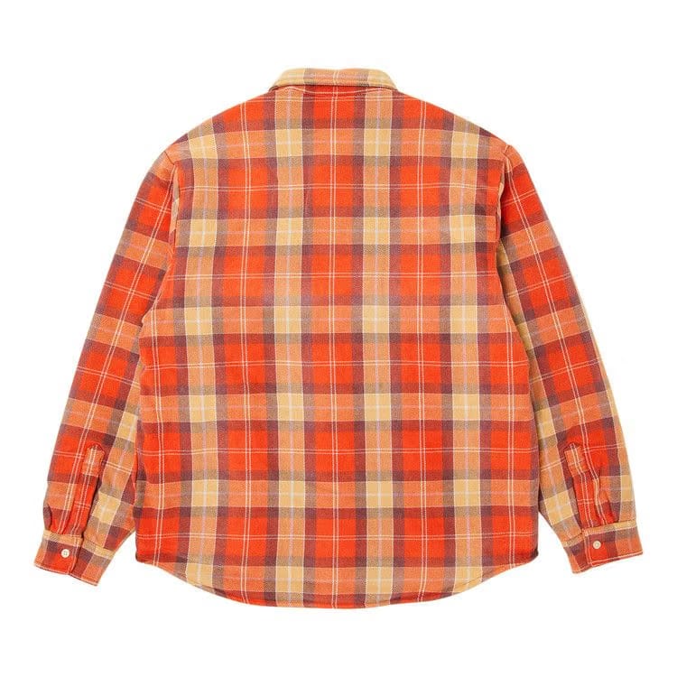 Supreme Quilted Flannel Snap Shirt Orange