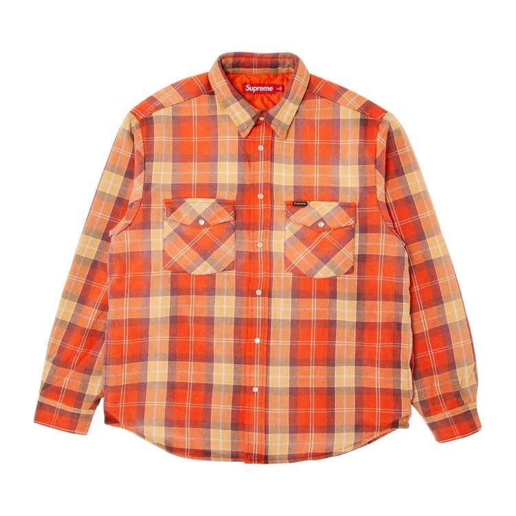 Supreme Quilted Flannel Snap Shirt Orange