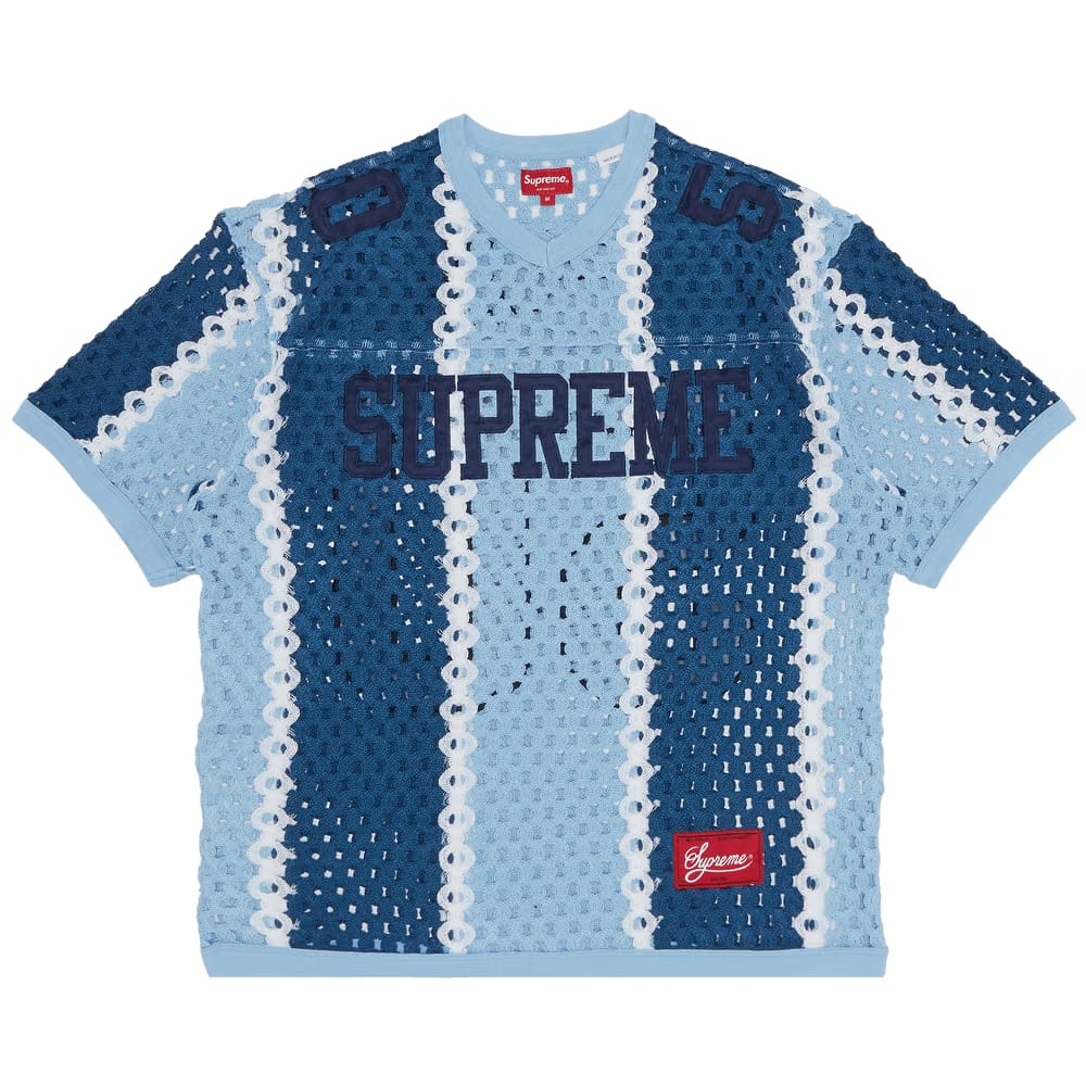 Supreme Crochet Football Jersey Slate