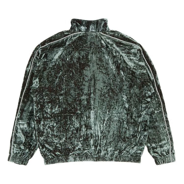 Supreme Crushed Velvet Track Jacket Olive
