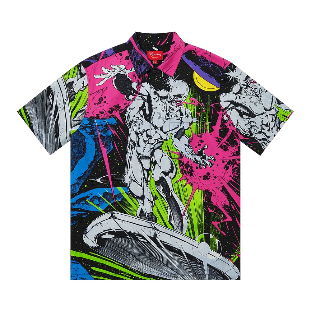 Supreme Silver Surfer Shorts-Sleeve Shirt Multicolor