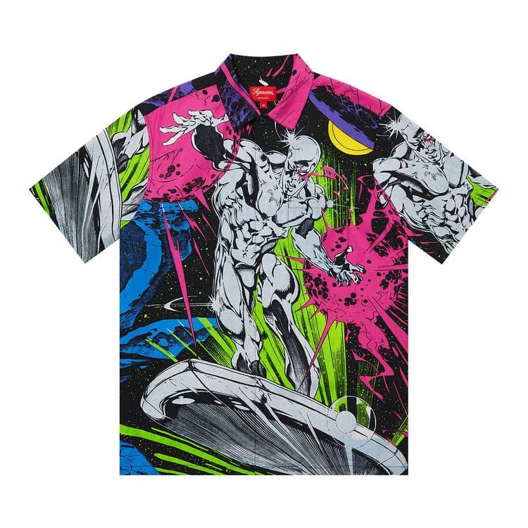 Supreme Silver Surfer Shorts-Sleeve Shirt Multicolor