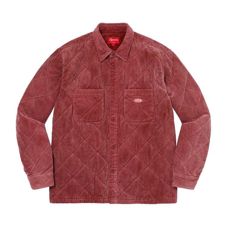 Supreme Quilted Corduroy Shirt Rust