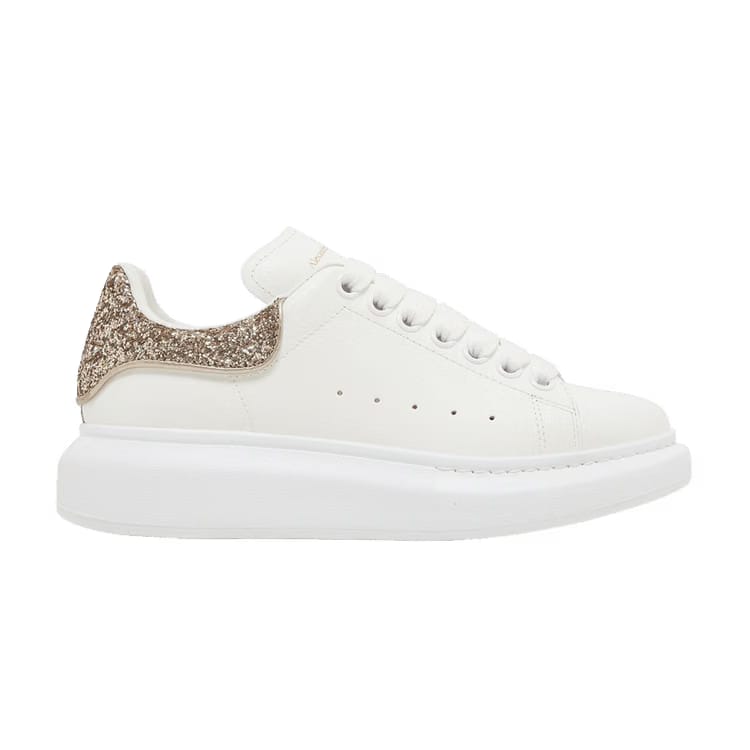 Alexander McQueen Wmns Oversized Sneaker 'White Calico Glitter'