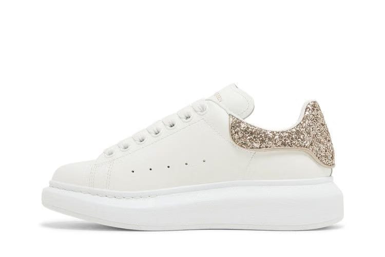 Alexander McQueen Wmns Oversized Sneaker 'White Calico Glitter'