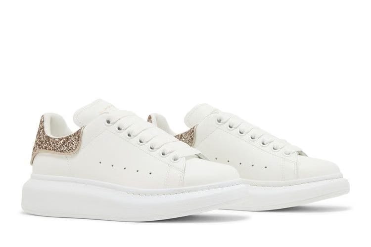 Alexander McQueen Wmns Oversized Sneaker 'White Calico Glitter'
