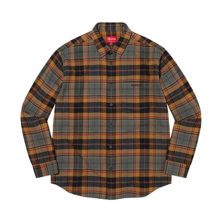 Supreme Plaid Flannel Shirt Rust