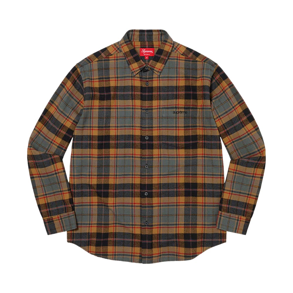 Supreme Plaid Flannel Shirt Rust