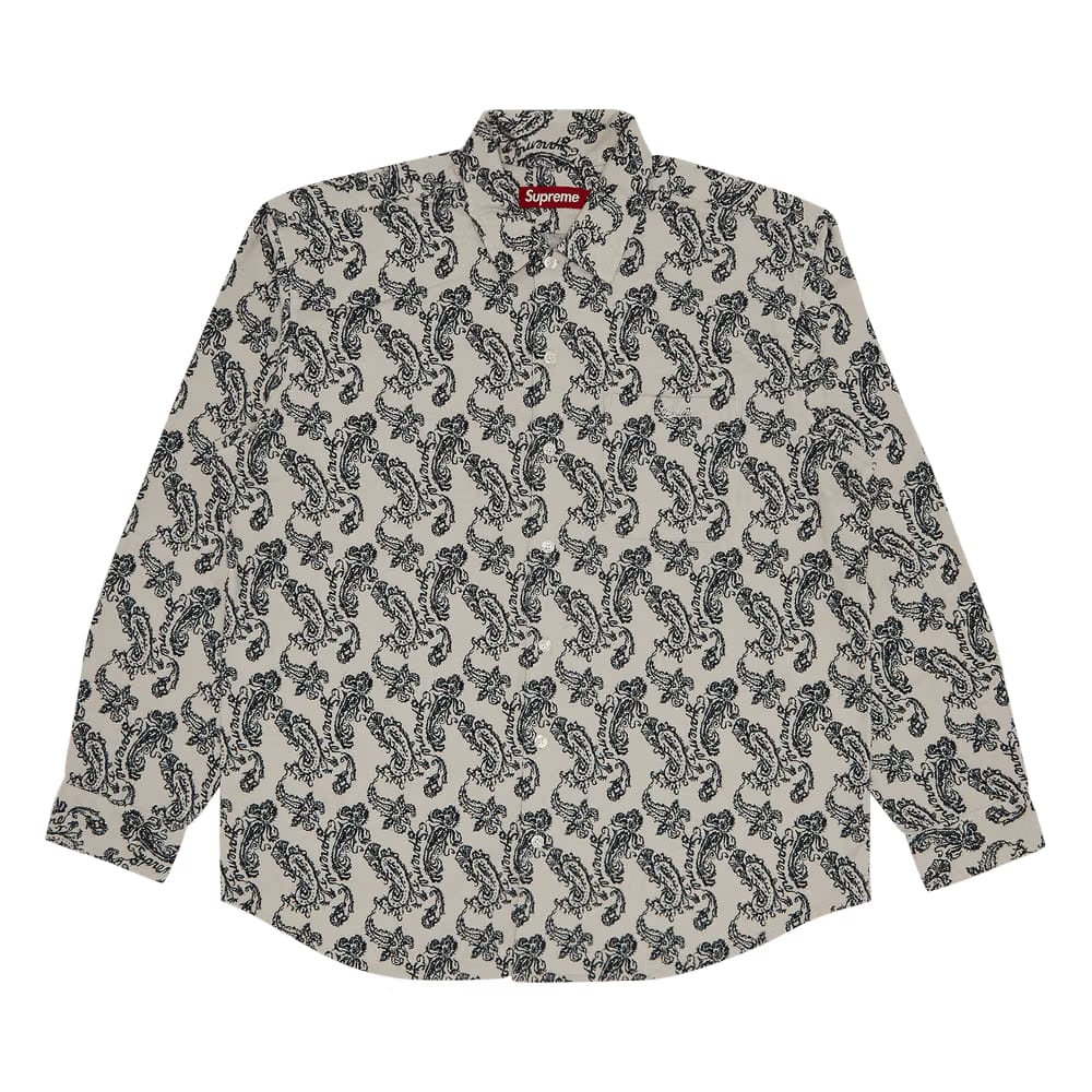 Supreme Paisley Flannel Shirt White