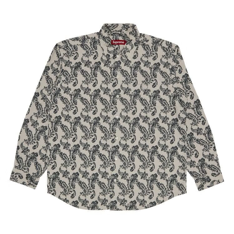 Supreme Paisley Flannel Shirt White