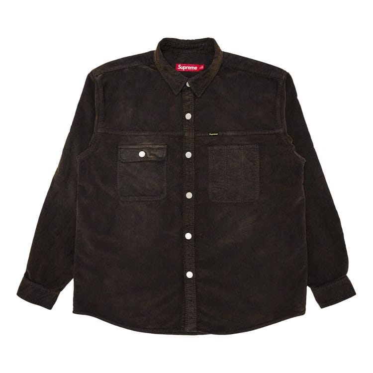 Supreme Washed Corduroy Shirt Brown