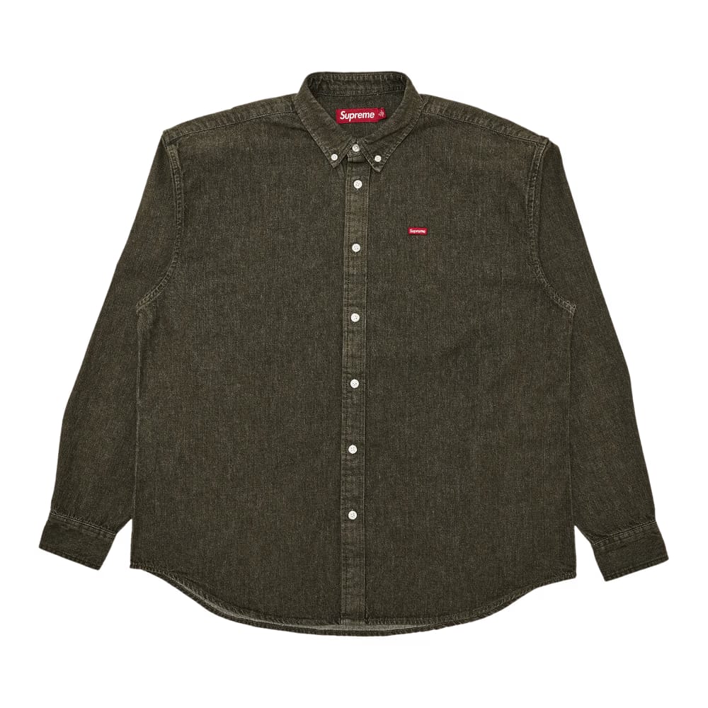 Supreme Small Box Denim Shirt Olive