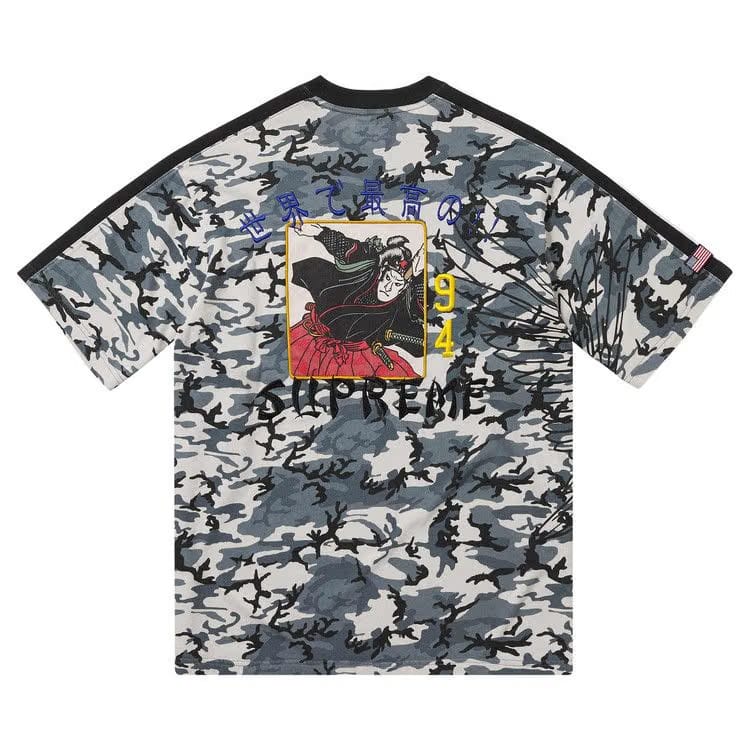 Supreme Crane Shorts-Sleeve Top Black Camo