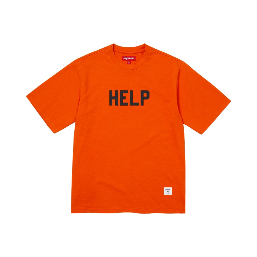 Supreme Help Shorts-Sleeve Top Orange