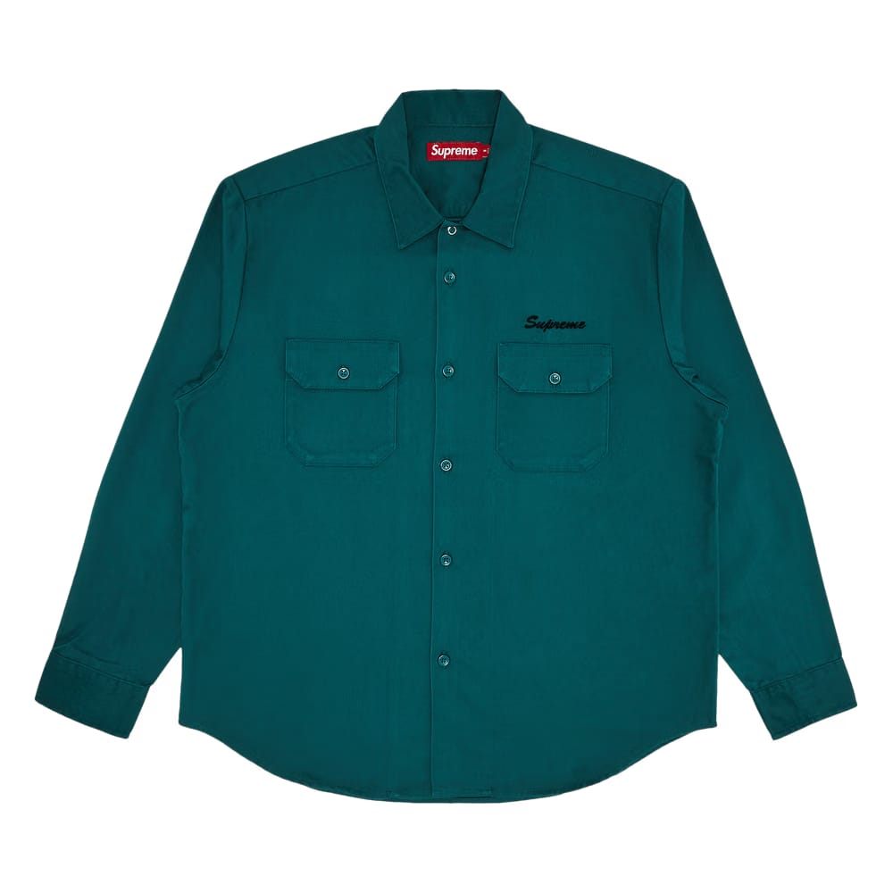 Supreme Mister Cartoon Work Shirt Work Green
