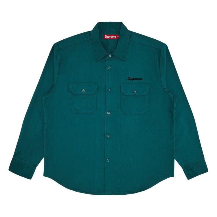 Supreme Mister Cartoon Work Shirt Work Green