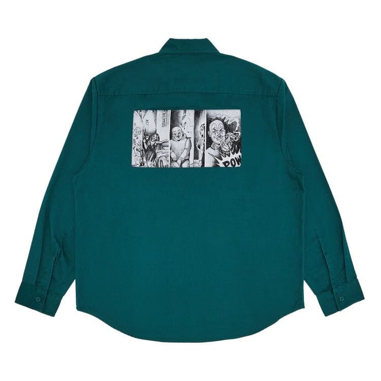 Supreme Mister Cartoon Work Shirt Work Green