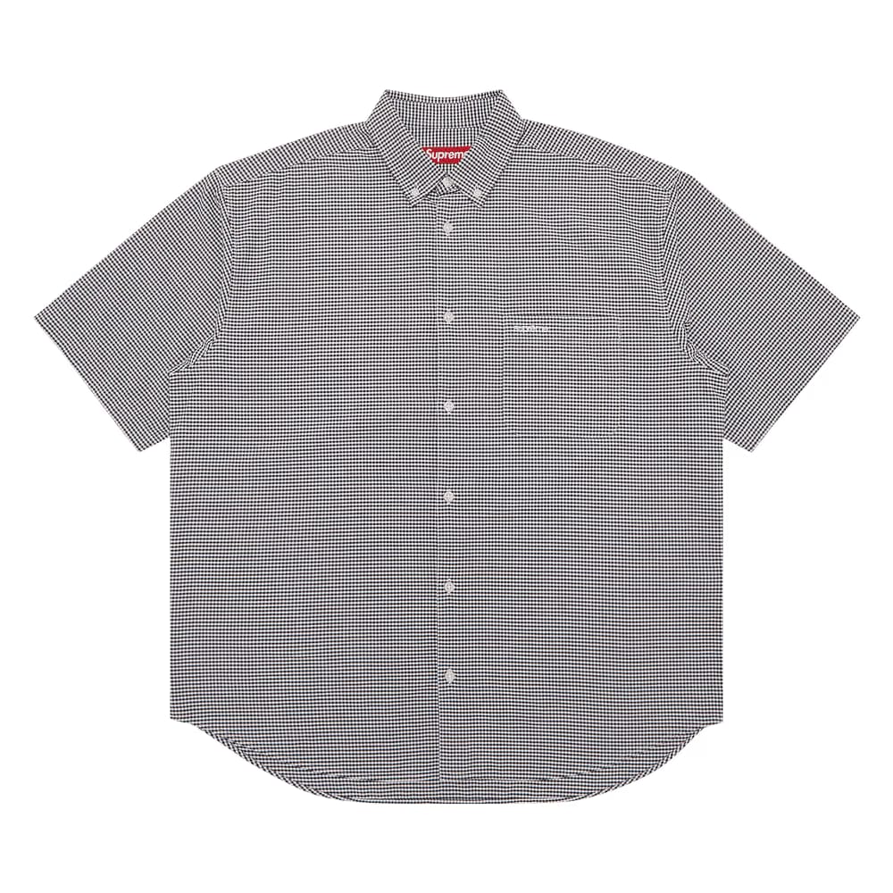 Supreme Loose Fit Shorts-Sleeve Oxford Shirt Gingham
