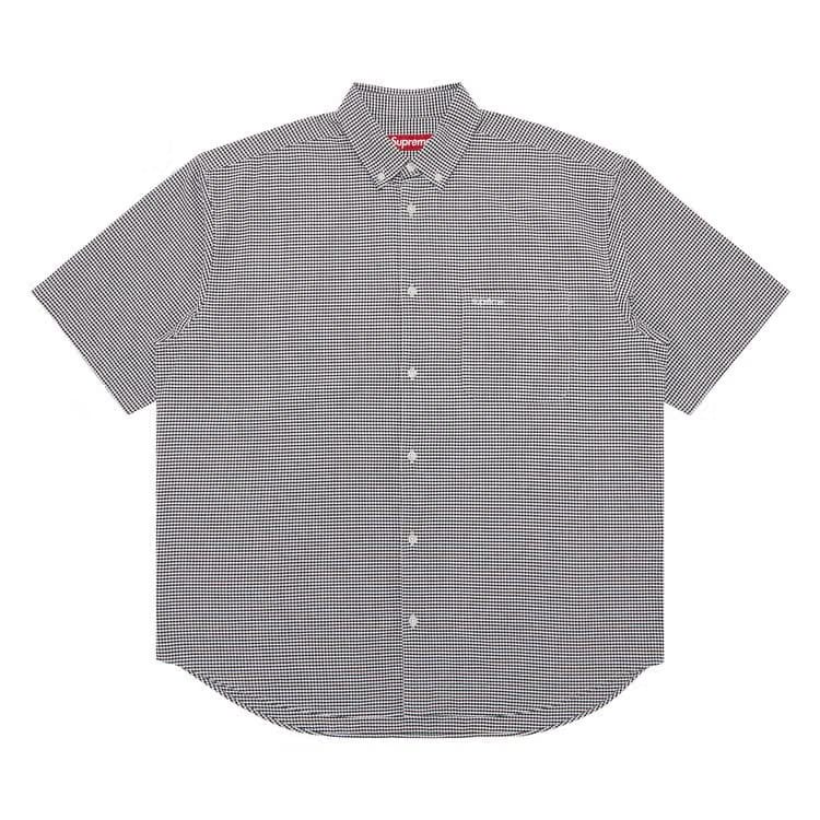 Supreme Loose Fit Shorts-Sleeve Oxford Shirt Gingham