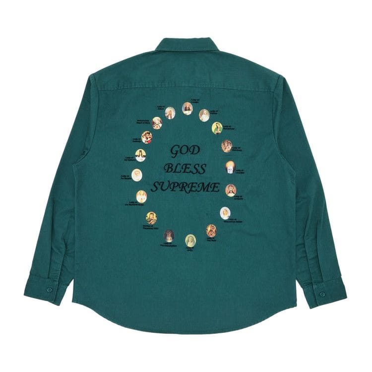 Supreme Our Lady Work Shirt Work Green