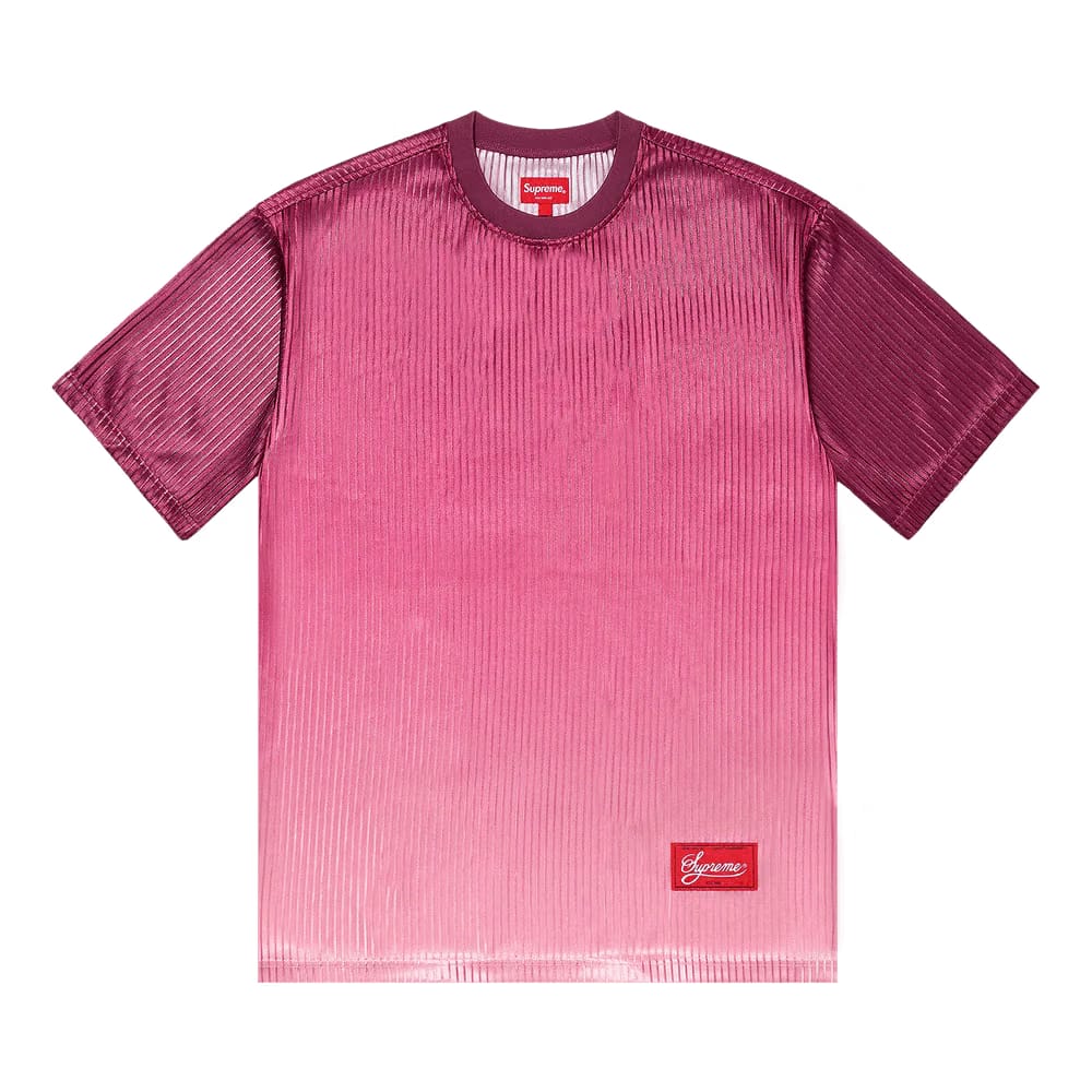 Supreme Gradient Mesh Stripe Jersey Magenta