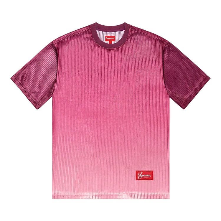 Supreme Gradient Mesh Stripe Jersey Magenta
