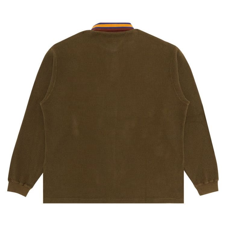 Supreme Thermal Long-Sleeve Polo Olive