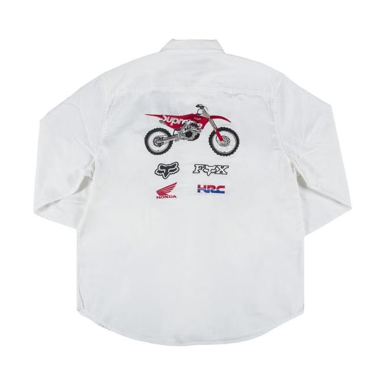 Supreme x Honda Fox Racing Work Shirt White