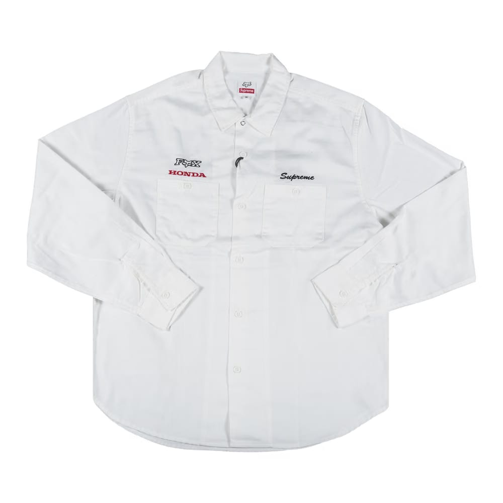 Supreme x Honda Fox Racing Work Shirt White