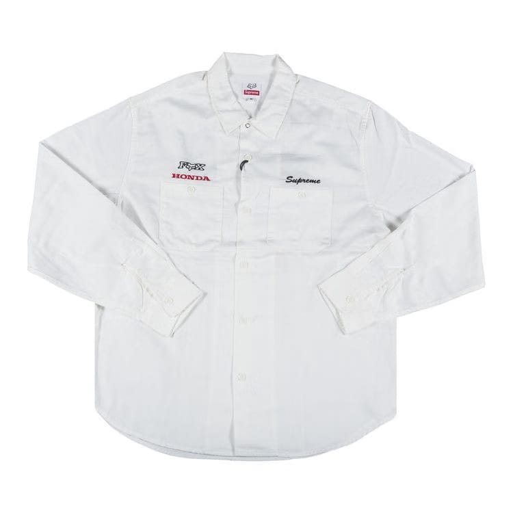 Supreme x Honda Fox Racing Work Shirt White