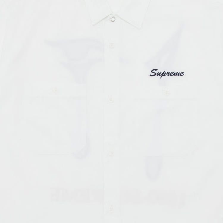 Supreme AOI Eyes Shorts-Sleeve Work Shirt White
