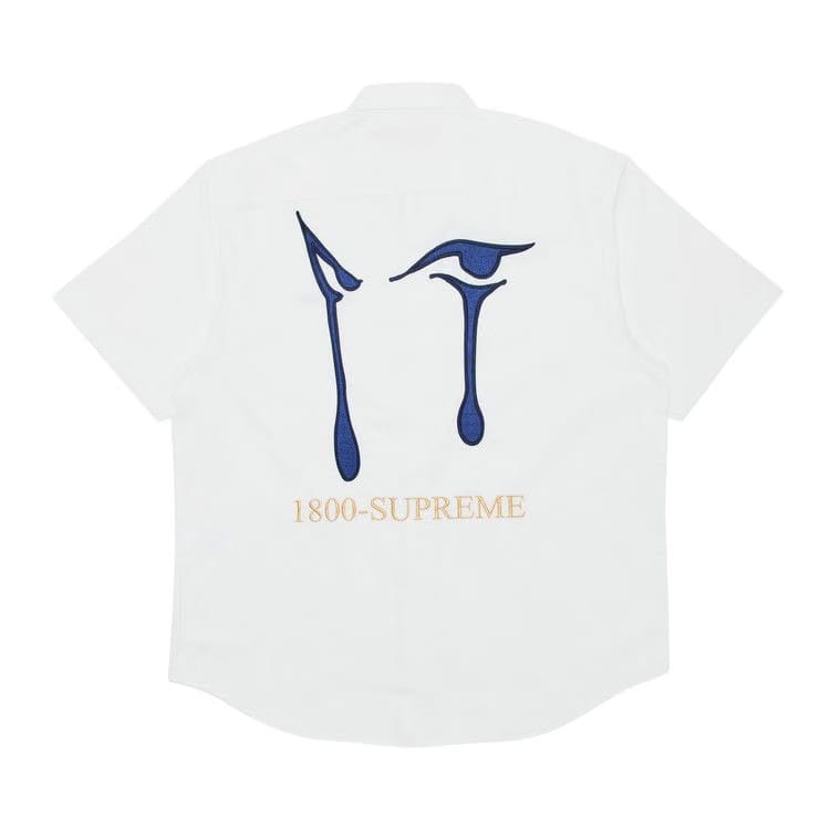 Supreme AOI Eyes Shorts-Sleeve Work Shirt White