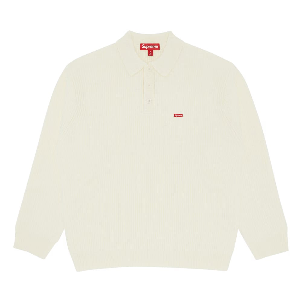 Supreme Small Box Polo Sweater Ivory