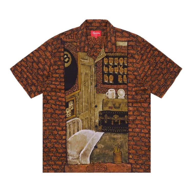 Supreme Martin Wong Secret World Rayon Shorts-Sleeve Shirt Multicolor