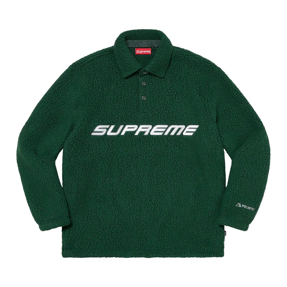 Supreme x Polartec Long-Sleeve Polo Dark Green